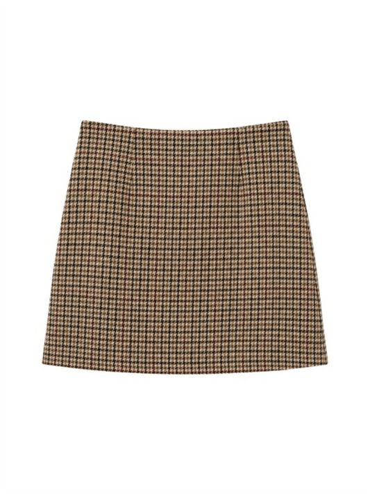 Check Skirt - Multi - at home