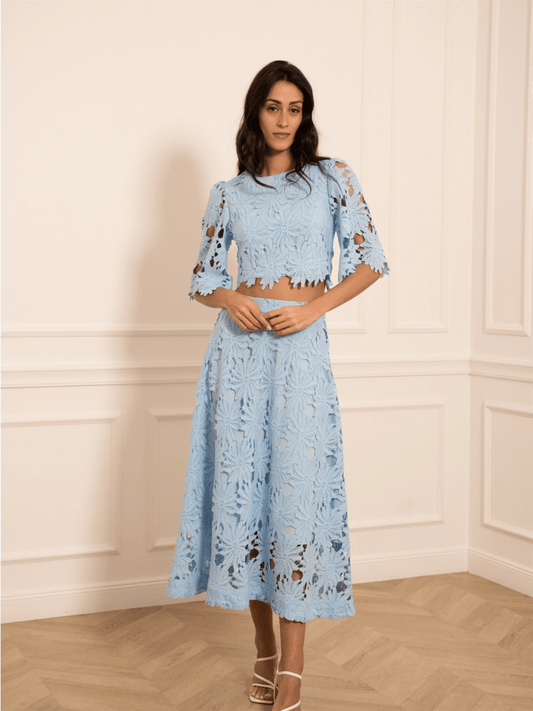 Chloé Top - Light Blue - at home