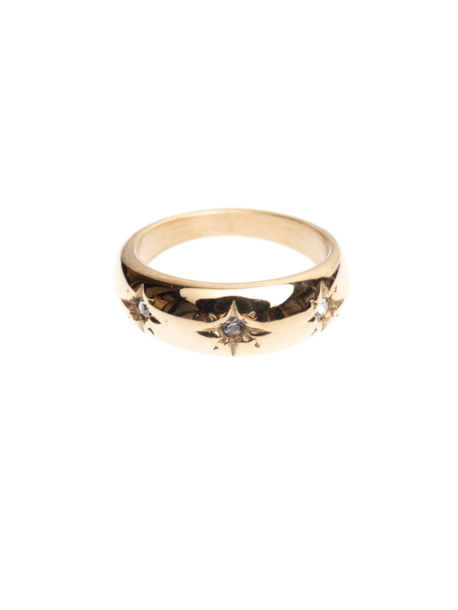 Chunky Star Ring - Gold - at home