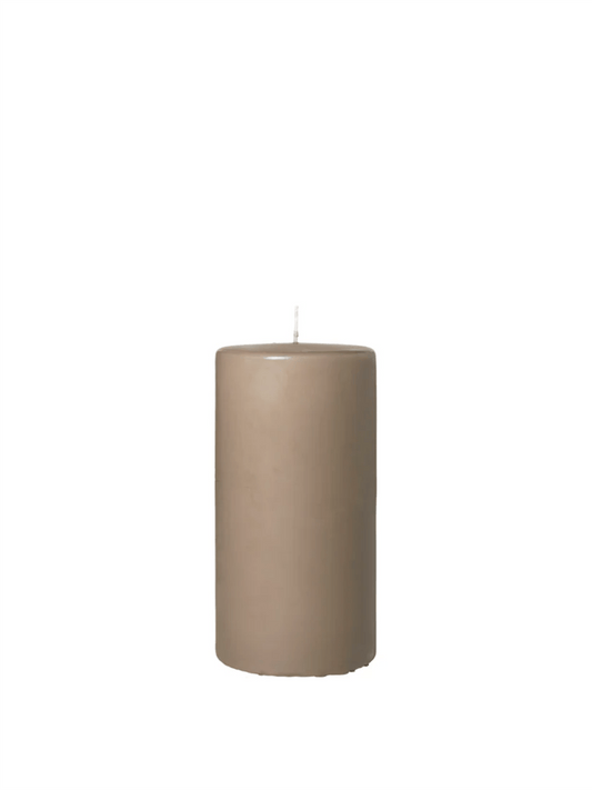 Church Pillar Candle 10x20cm - Linen - at home