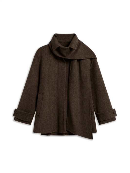 Clara Coat - Dark Brown - at home