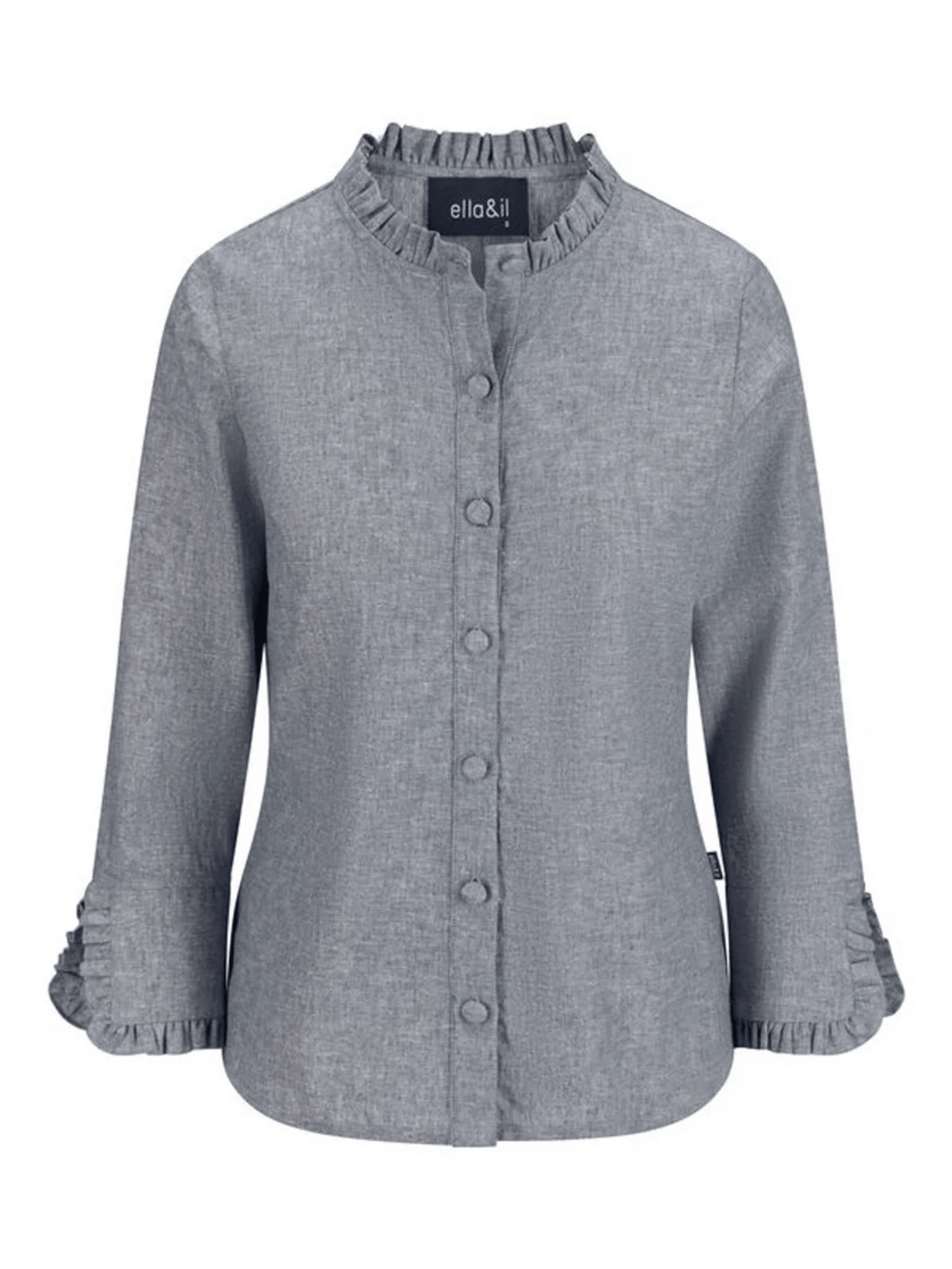 Clarion Linen Shirt - Denim Blue - at home