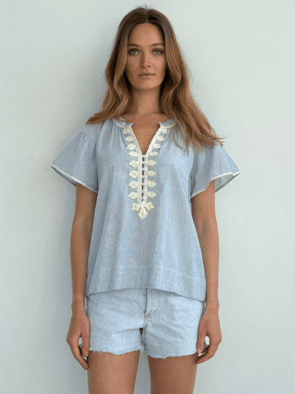 Clematis Top - Blue - at home