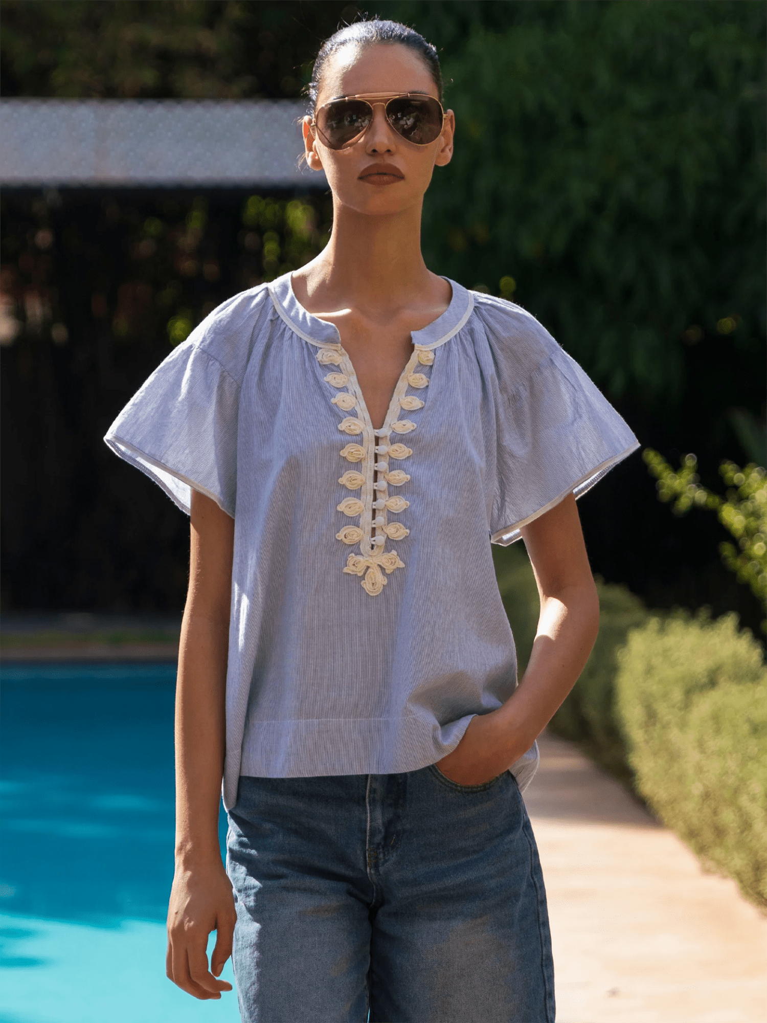 Clematis Top - Blue - at home