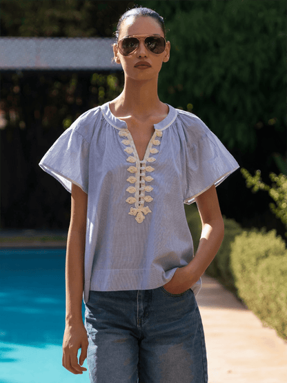 Clematis Top - Blue - at home