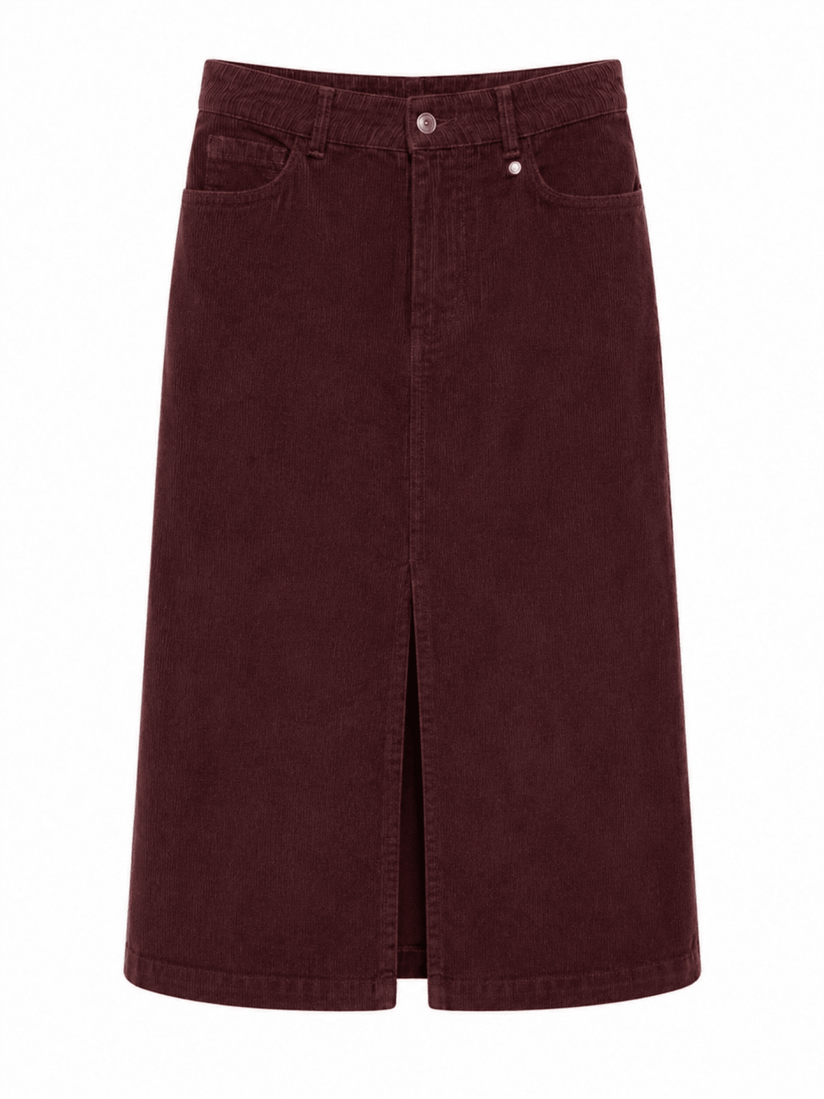 Corduroy Skirt - Bordeaux - at home