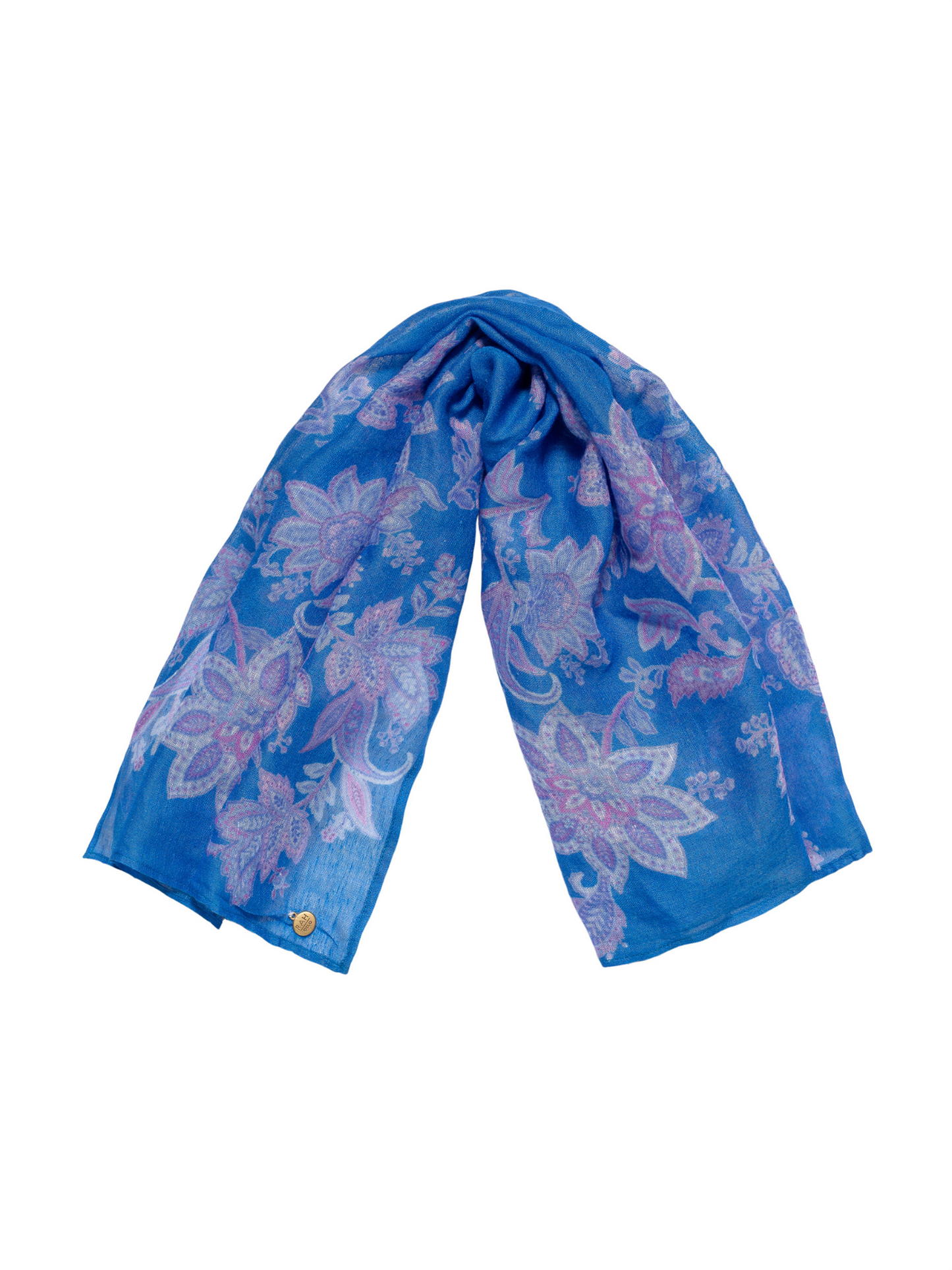 Skjerf - Blue Flower Print