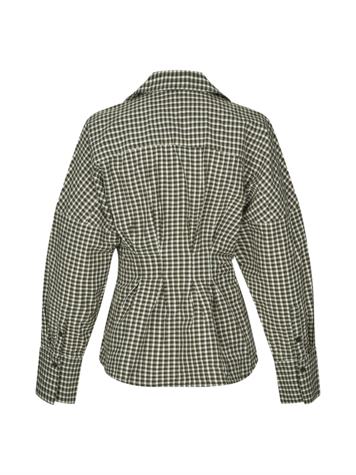 Isidor-M Blouse - Smoked Olive Check