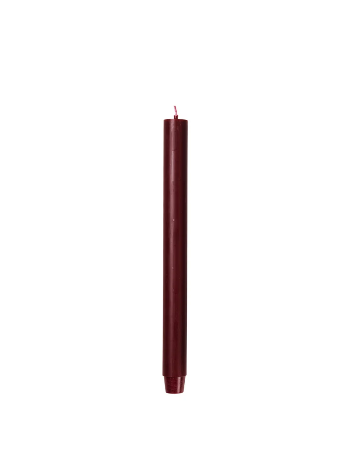 Rustic Taper Candle - Burgundy