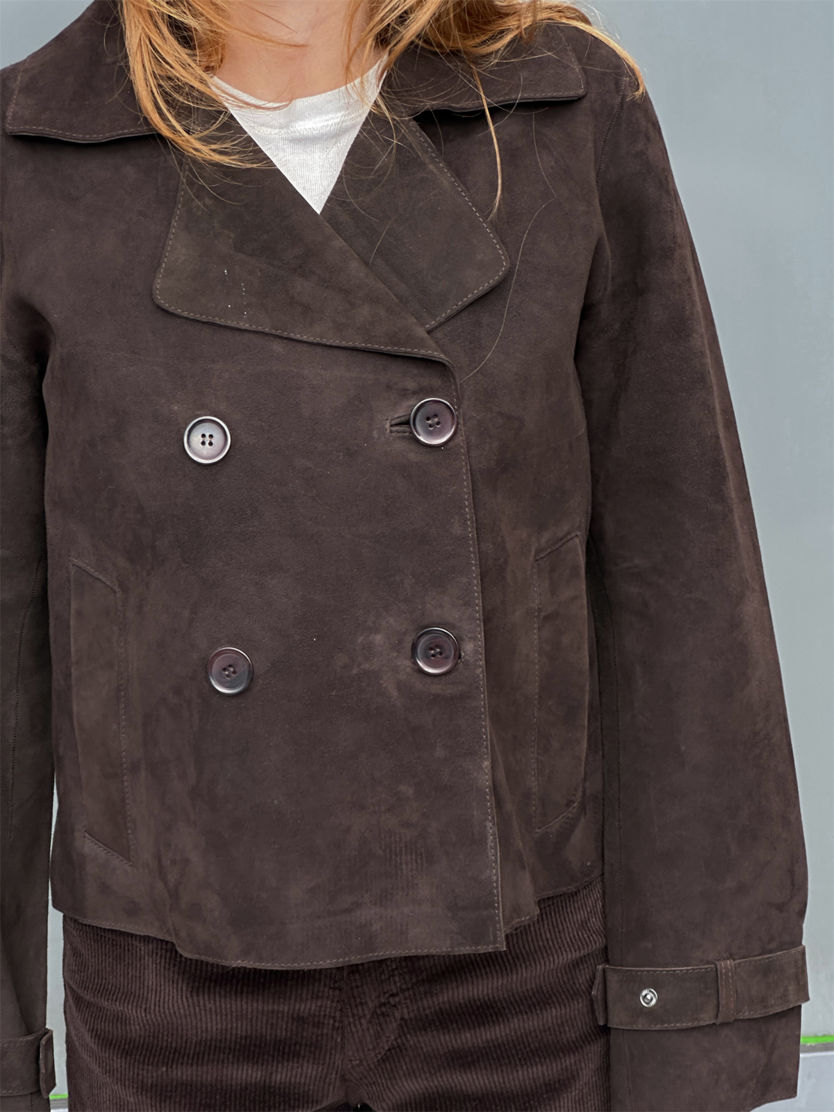 Jolie Suede Jacket - Dark Chocolate Brown