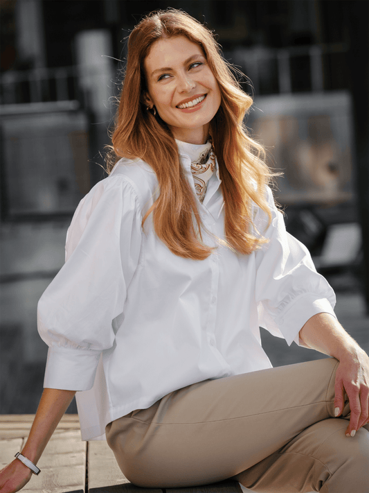 Diana Blouse - White - at home