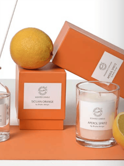 Duftlys Clear 8x10,5cm - Sicilian Orange - at home