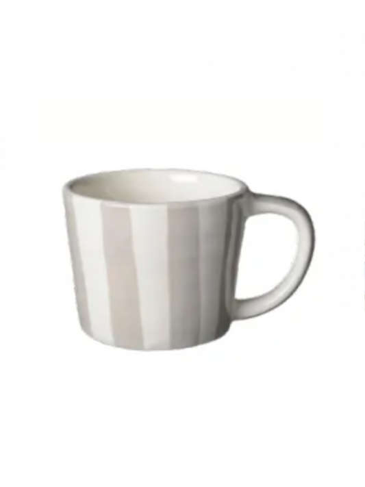 Kopp Cappuccino 35cl Capri - Grå Stripes