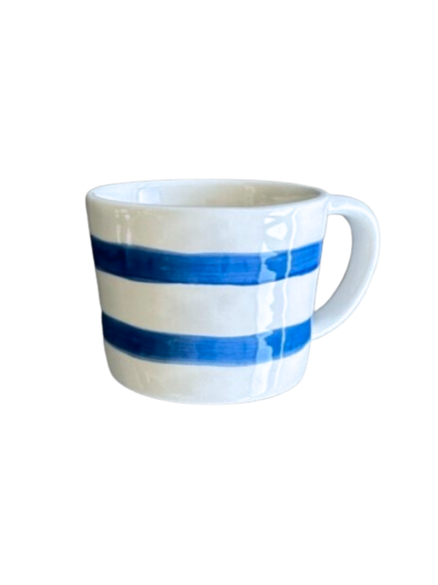 Cappuccino kopp 35cl Capri - Sea Blue Stripes