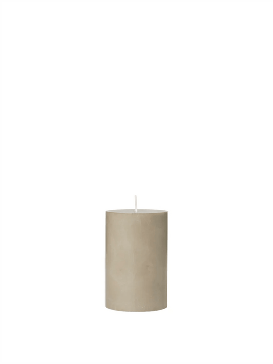 Eco Pillar Candle 10cm - Linen - at home