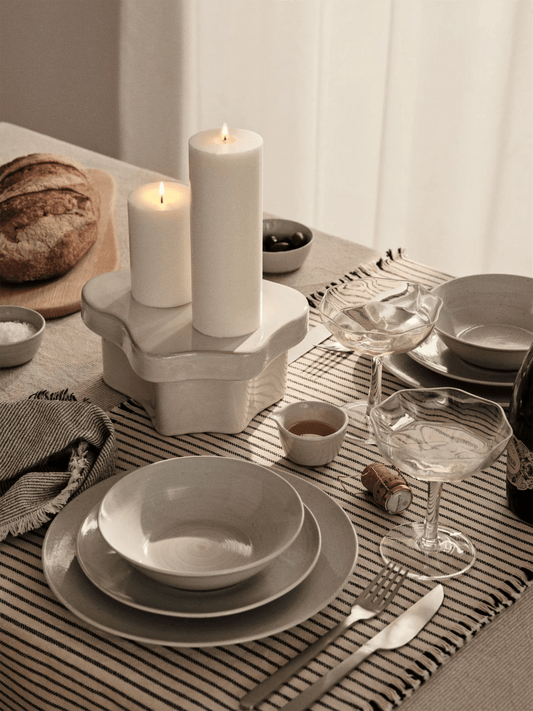 Eco Pillar Candle 10cm - Pure White - at home