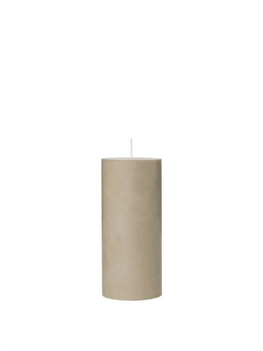 Eco Pillar Candle 15cm - Linen - at home