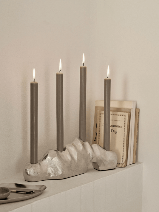 Eco Taper Candle 4pk - Linen - at home