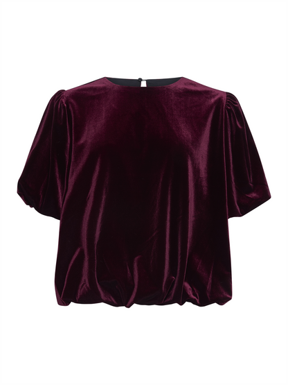 Cute Blouse - Burgundy