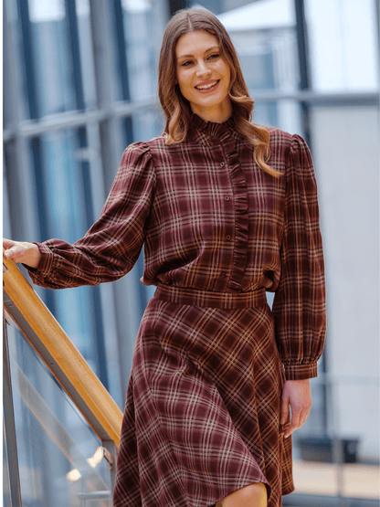 Ellie Skirt - Wine - at home