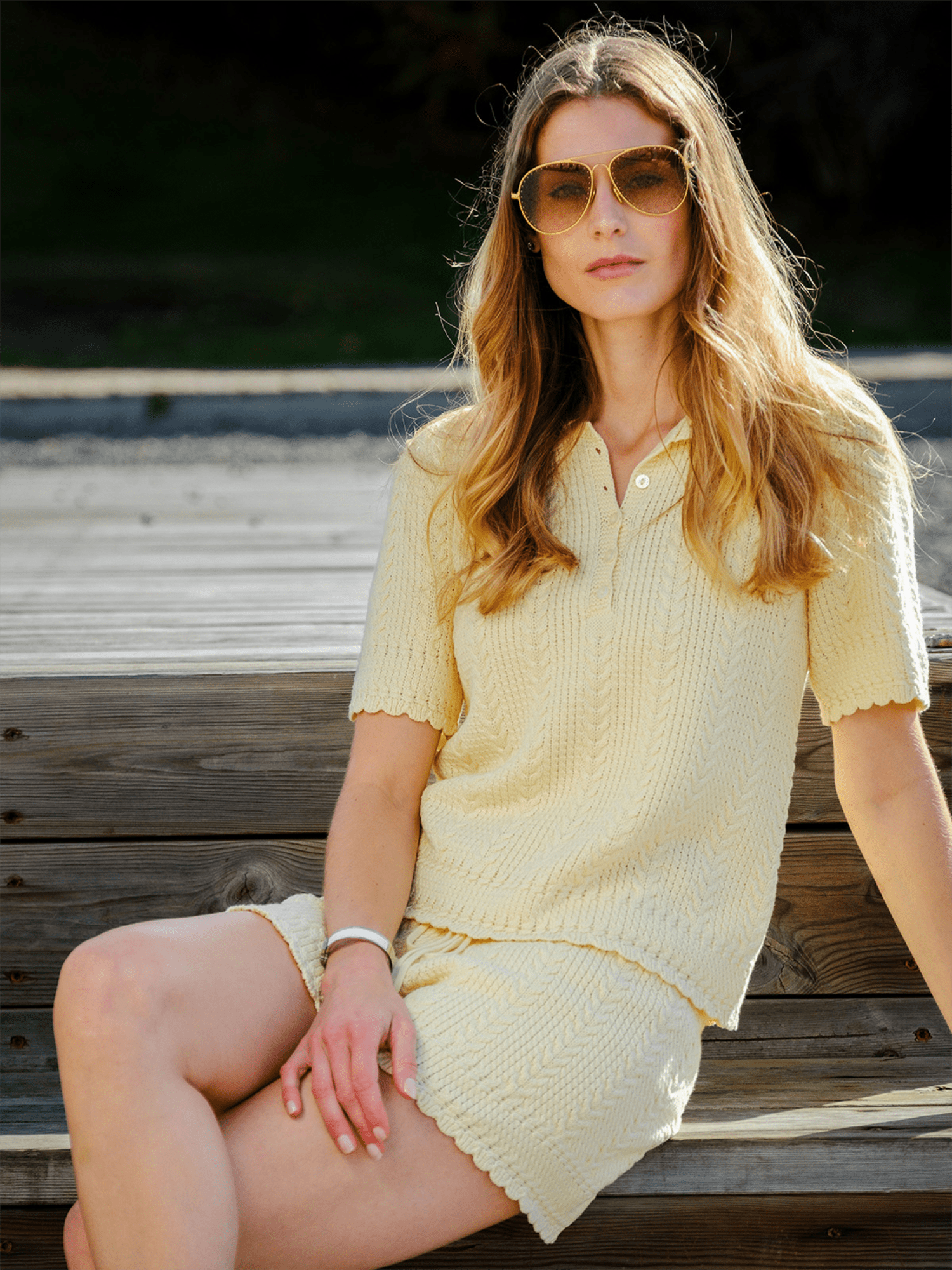 Esmeralda Pullover - Light Yellow - at home