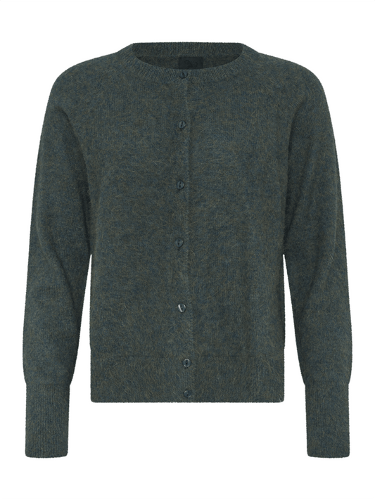 Eva Cardigan - Bottle Green - at home