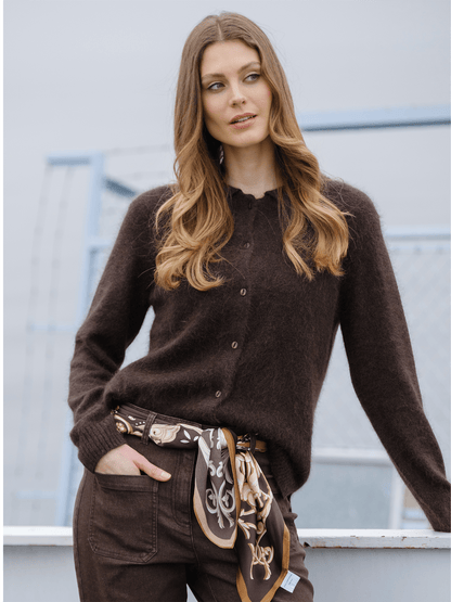 Eva Cardigan - Brown - at home