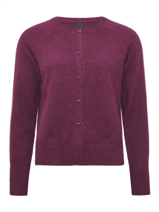 Eva Cardigan - Plum - at home