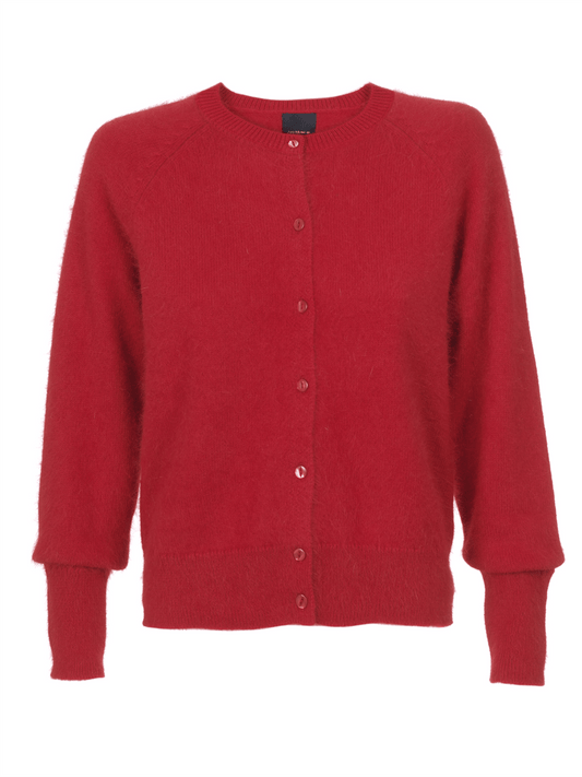 Eva Cardigan - Red - at home