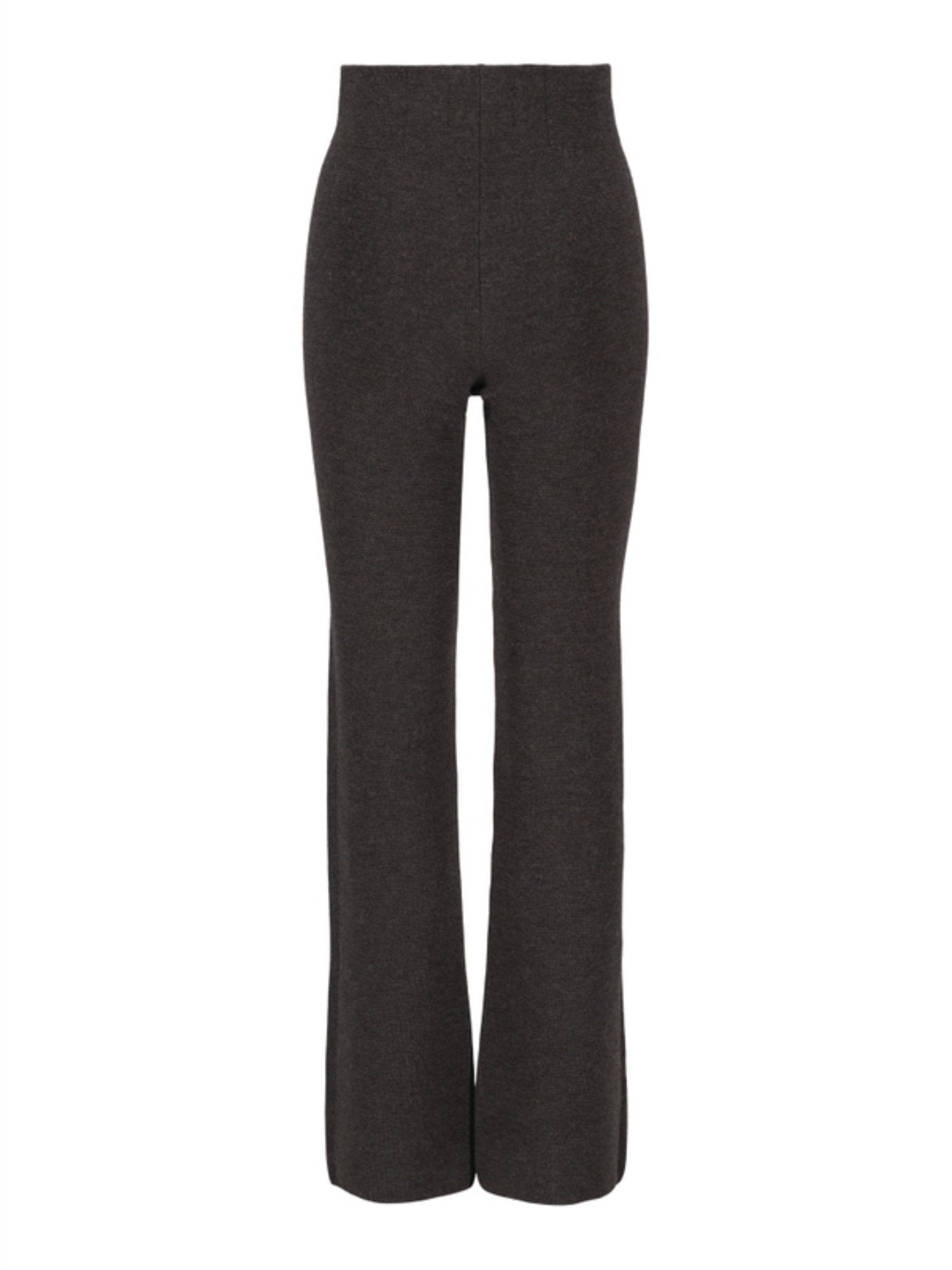 Evi Merino Pants - Dark Brown Melange - at home