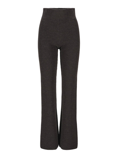 Evi Merino Pants - Dark Brown Melange - at home