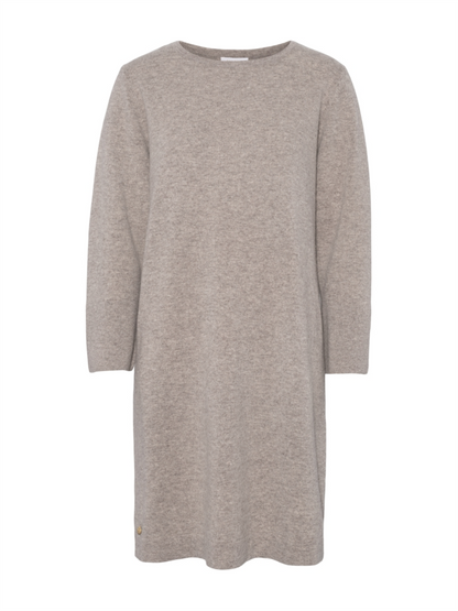 Maddie Round Neck Dress - Beige