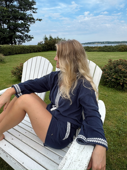 Kaftan Top - Navy