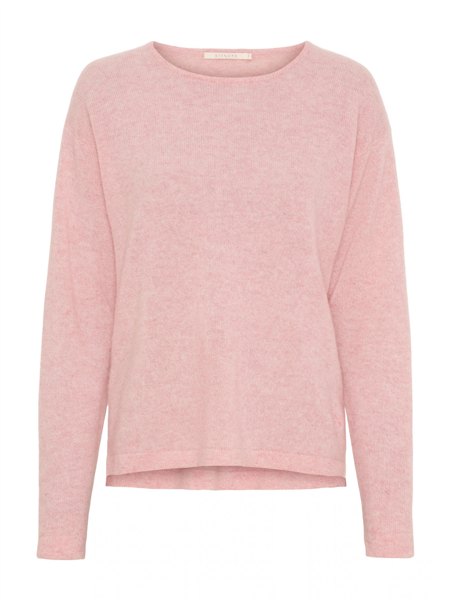 Selina Pure Cashmere Pullover - Quartz Pink Melange