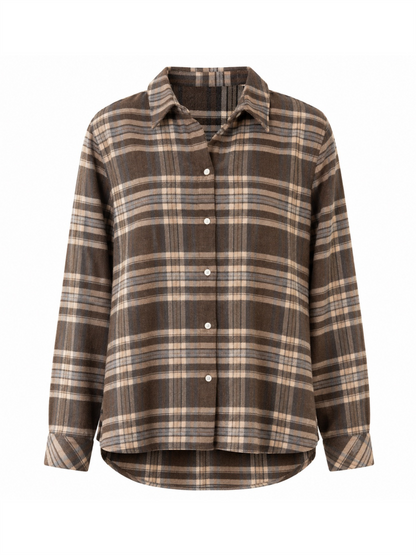 Flannel Shirt Classic - Brown Check
