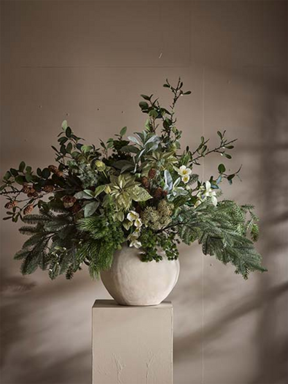 Blomst - Julerose H57cm Hvit