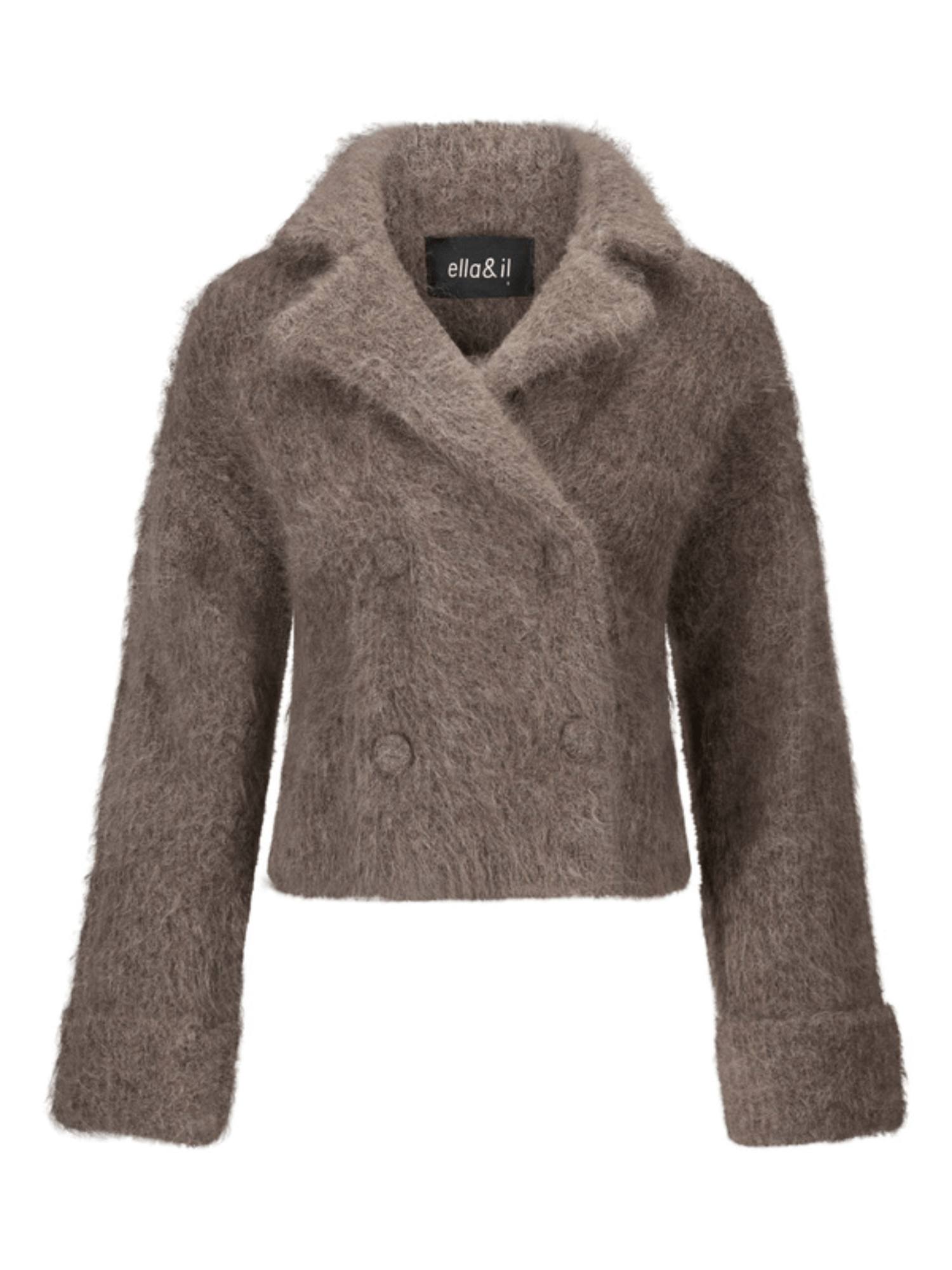 Fenny Chunky Cardigan - Brown - at home
