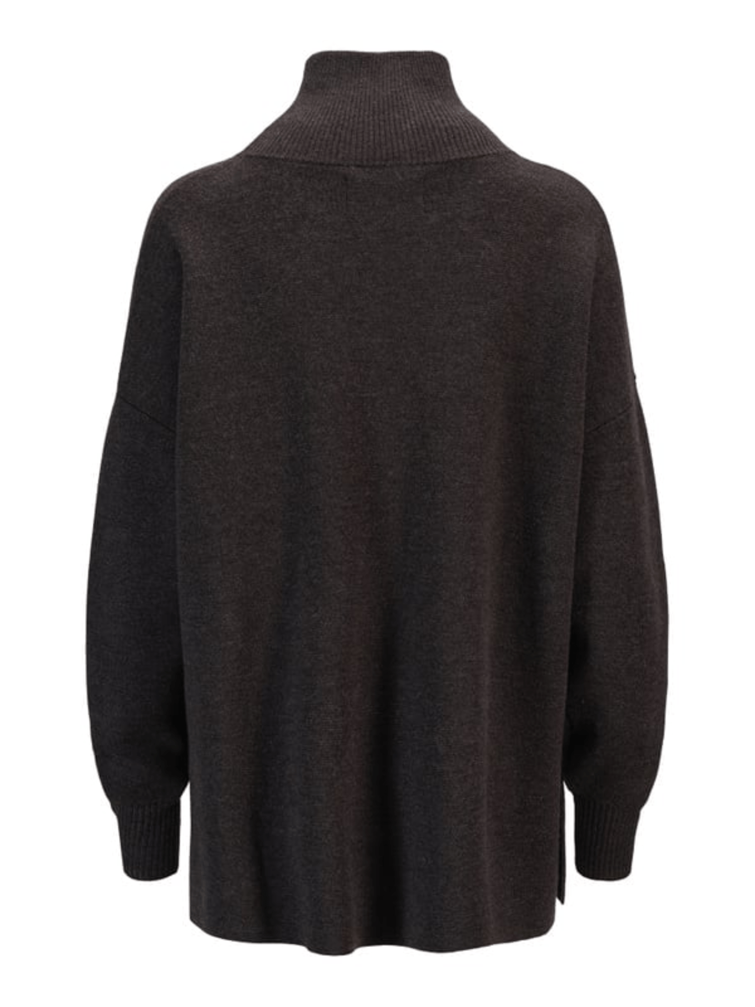 Fernanda Merino Sweater - Dark Brown Melange - at home