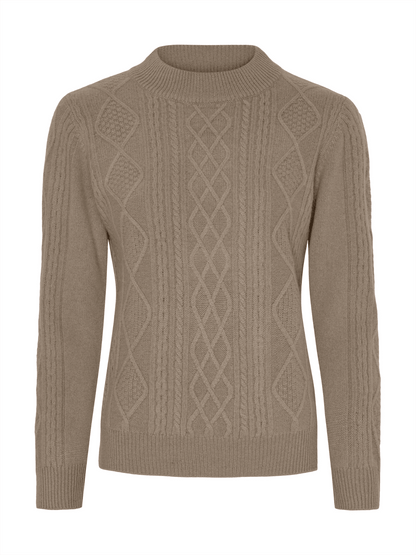 Fines Pure Cashmere Pullover - Natural Brown - at home