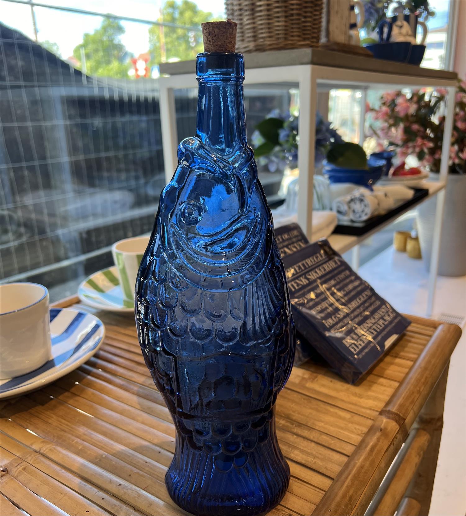 Fish Bottle - Poisson Blue - at home