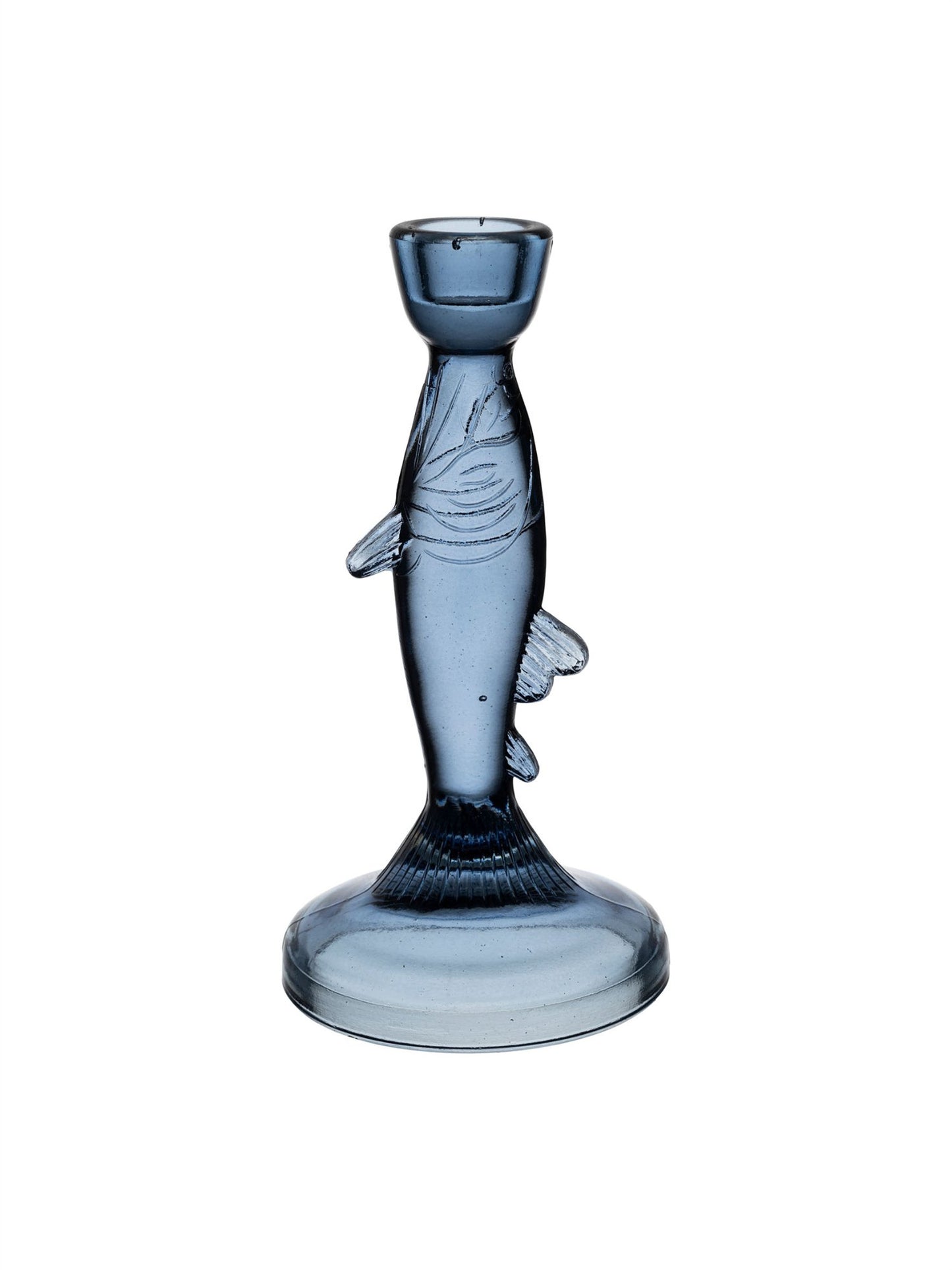 Fish Candlestick - Blue - at home