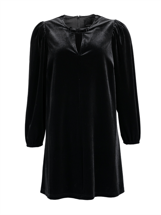Flora Dress - Black - at home
