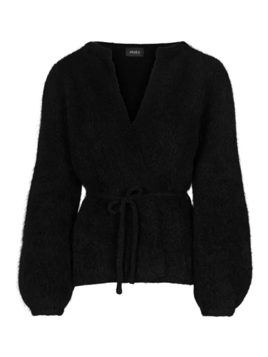 Fredrikke Chunky Cardigan - Black - at home