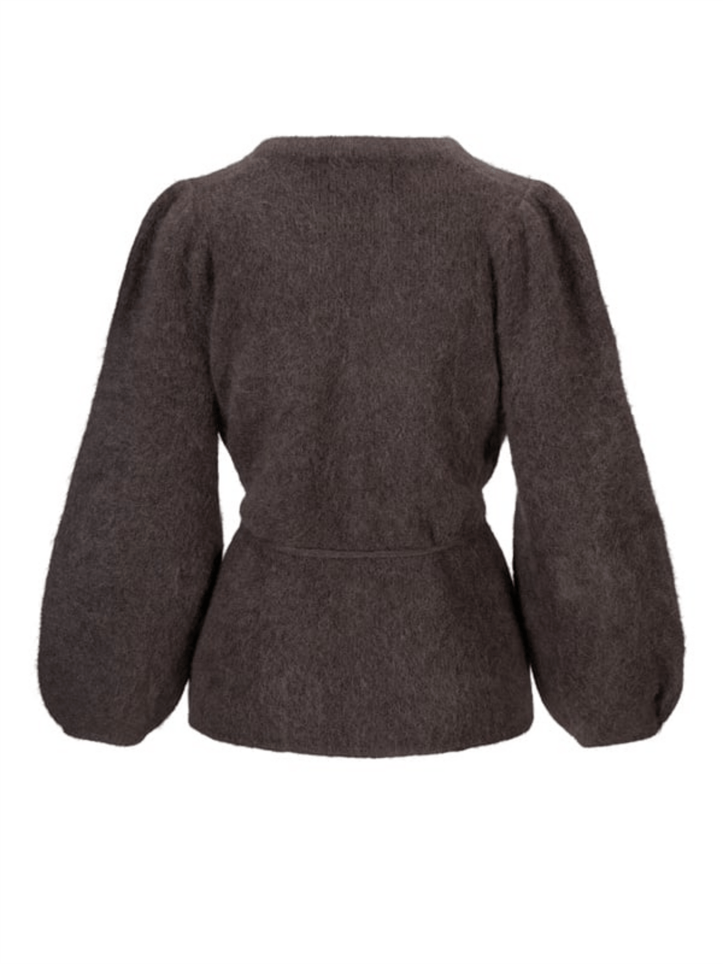 Fredrikke Chunky Cardigan - Dark Brown - at home