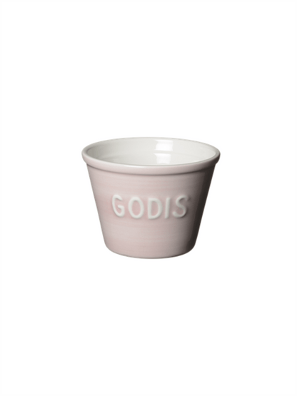 Godis Skål - Soft Pink Med Hvit Tekst - at home