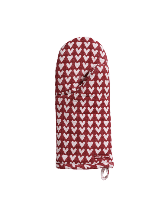 Grillvott Heart - Burgundy - at home