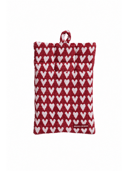 Gryteklut Med Hjerter - Burgundy - at home