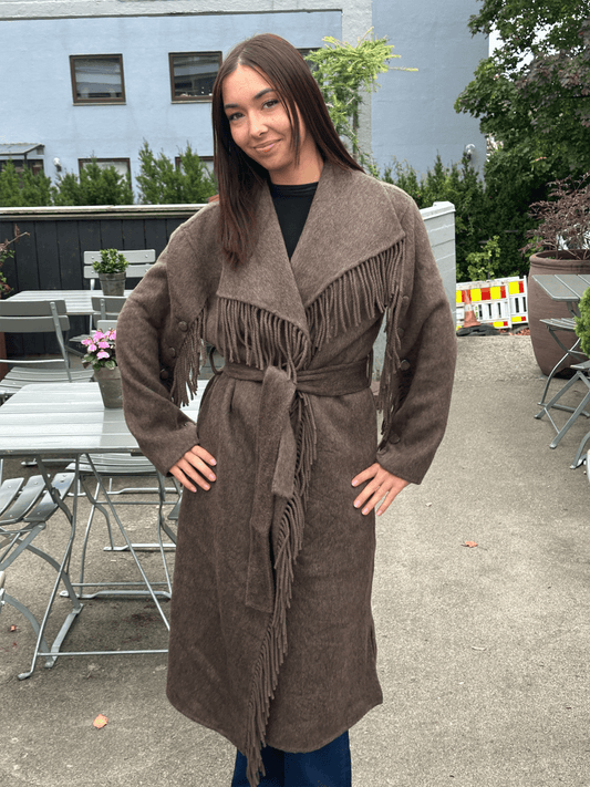 Heidi Coat - Dark Brown - at home