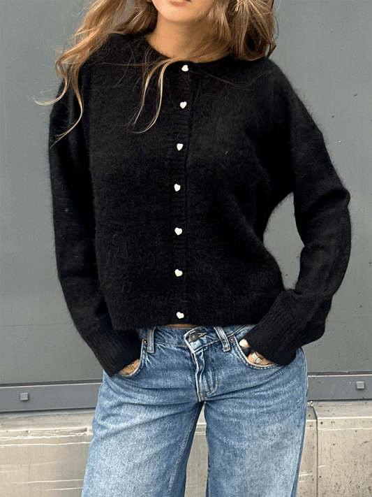 Hermine Cardigan - Black - at home