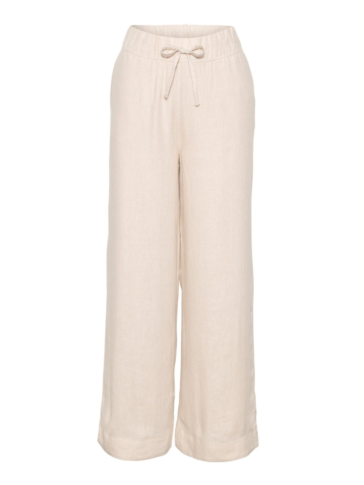 Immi Linen Pants - Beige - at home